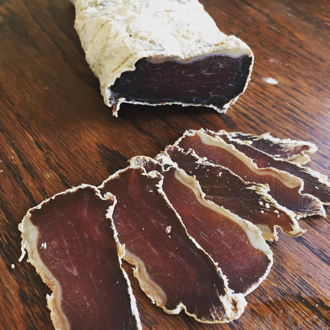 Brisket  and dried with the help of .