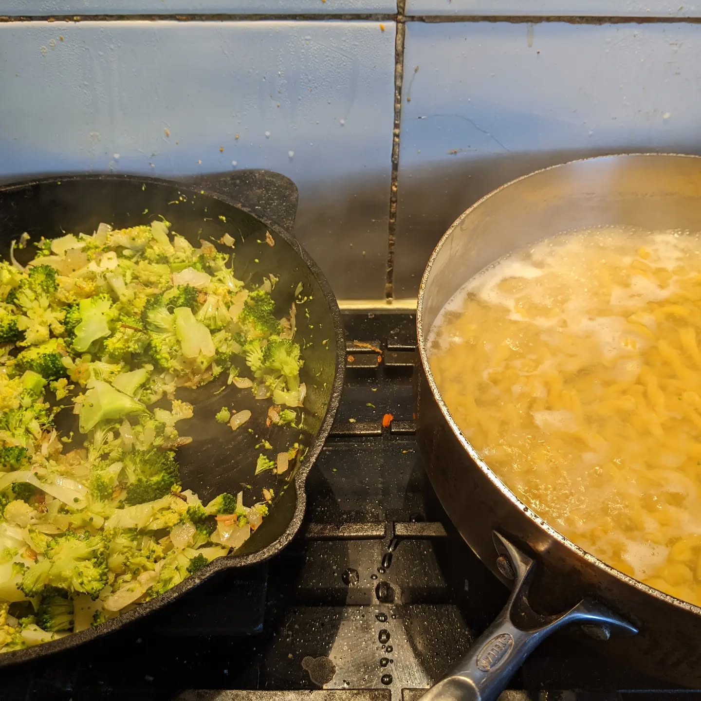 Full volume water pasta method.