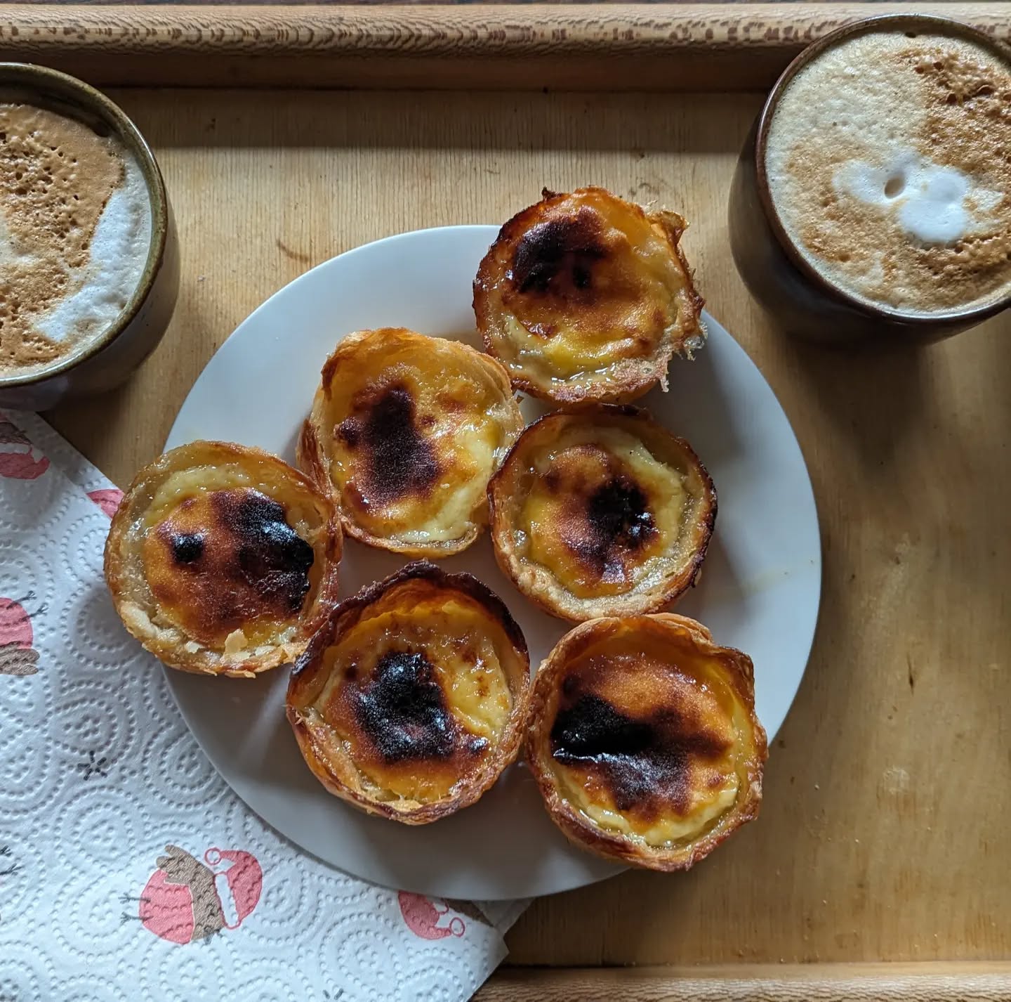 Little pastry treat of pasteis de nata over the holiday period.