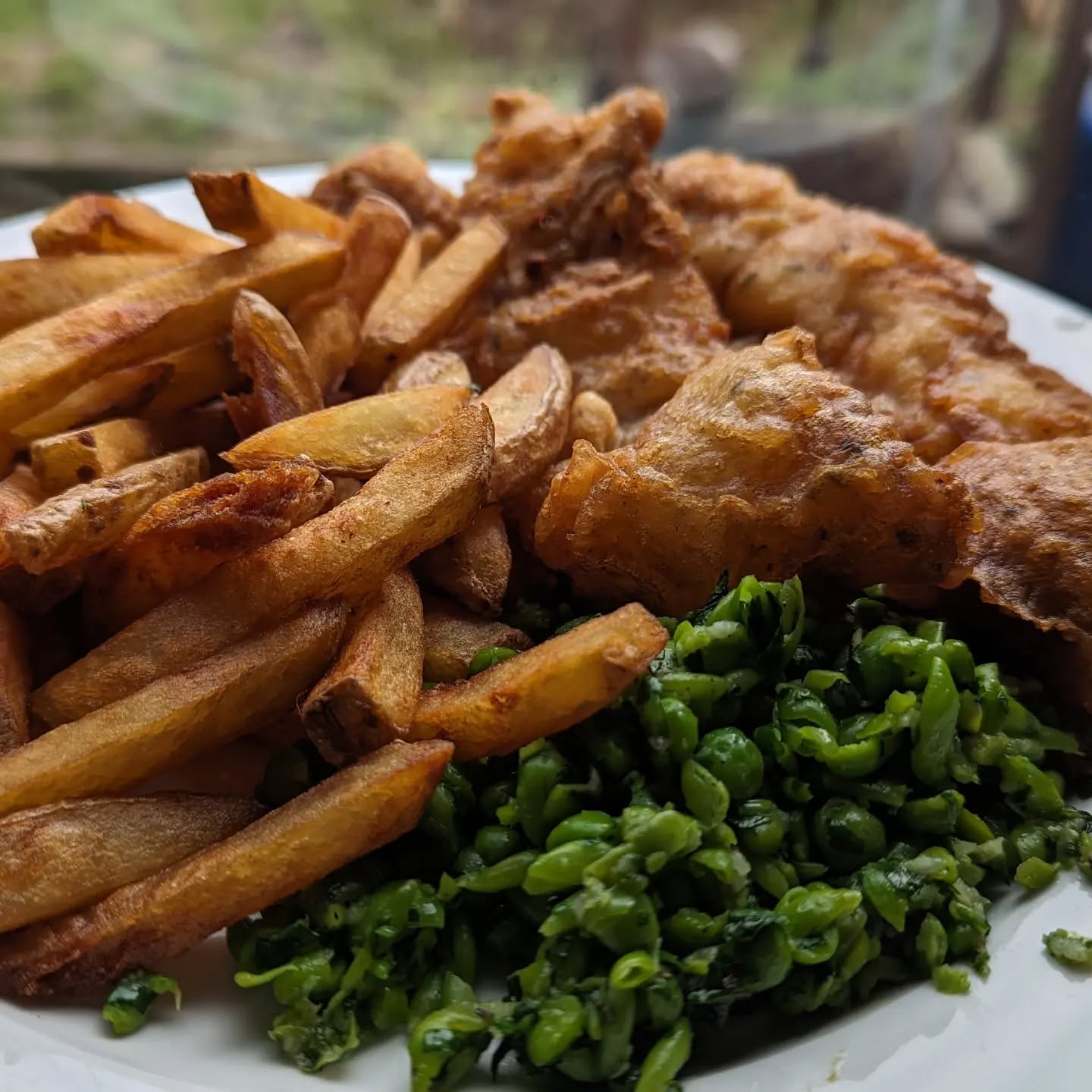 And I just happened to have everything to hand in the fridge/freezer for a fish and chips meal this afternoon.
