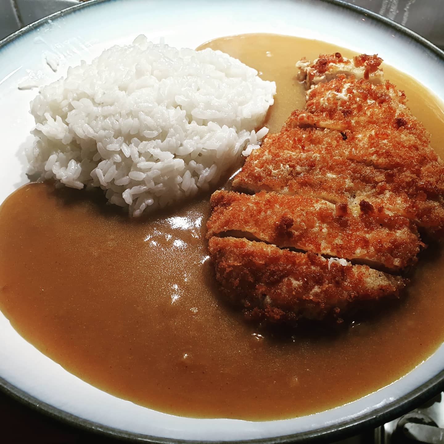 After an intense brewday (what could have gone wrong, went wrong), managed to find the strength to make some curry katsu.